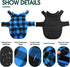 Kuoser Windproof Dog Winter Coat, Reversible Plaid Fleece Jacket for Small Dogs, Cozy Warm Pet Apparel, XS