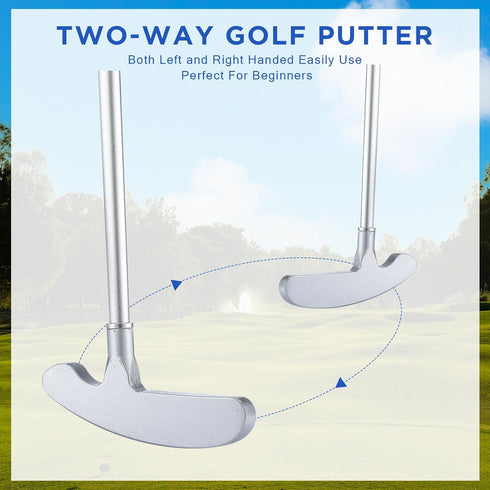 Wettarn Mini Golf Clubs Set for Men, Women, Kids - 3 Sets with 6 Practice Golf Balls, Sturdy Putter Shaft
