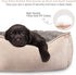 JOEJOY Washable Rectangle Dog Bed for Large Medium Small Dogs, Non-Slip Bottom, Soft Beige Calming Orthopedic Cuddler