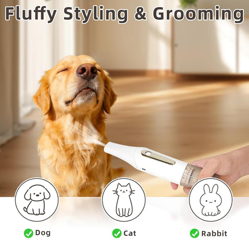 ZYPUIXK Dog,4-In-1 Vacuum Grooming Brush for Slicker Brush Kit for Shedding, Undercoat Deshedding Tool,Loose Hair