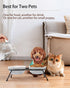 5" Ceramic Cat Bowl with Paws Pattern, Healthy Cat Dishes for Food and Water, Dishwasher Safe & Microwaveable