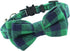 KUDES 2 Pack Cat Collar Breakaway with Bow Tie and Bell for Kitty and Puppies, Adjustable 7.8-10.5 Inch (Green+Orange)