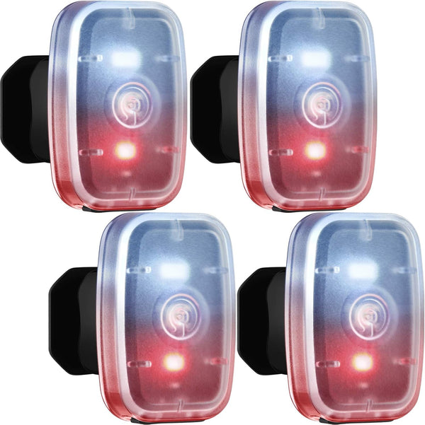 Mudder Rechargeable LED Running Lights for Runners - USB Clip on Strobe Bicycle Tail Lamps with 5 Modes
