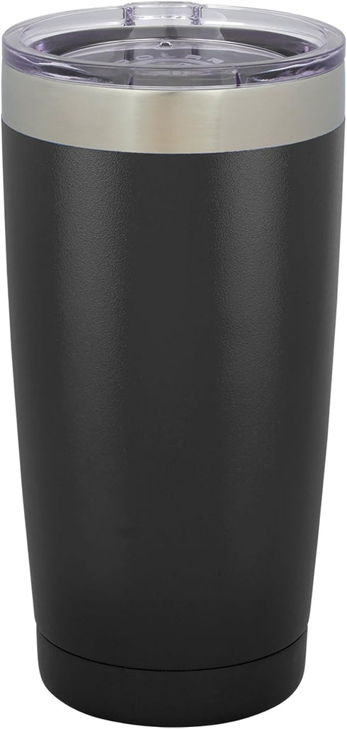 Polar Camel 20oz Insulated Travel Mug - Black Engraved Stainless Steel with Clear Lid, Great Dane
