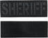 Reflective Laser Cut Sheriff Patch, Small 4x1.4 inch Subdued Black County Office Patch for Tactical Gear