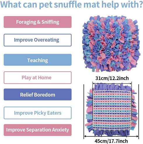 LIVEKEY Pet Snuffle Mat for Dogs, Dog Feeding Mat, Nosework Training Mats for Foraging Instinct Interactive Puzzle Toys