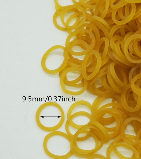 500 PCS 3/8" 9.5mm Elastics Rubber Bands for DIY Puppy Cat Dog Hair Bows, Grooming Top Knots