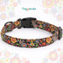 Faygarsle Floral Dog Collar, Soft Fancy Pet Collar with Flower Design for Small Medium Large Dogs, Ideal Black