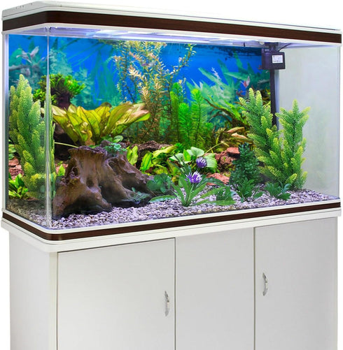 AWERT 30x18 inches Aquatic Plant River Bed & Lake Aquarium Background Vinyl for Fish Tank