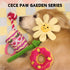 Interactive Dog Plush Toys, Crinkle Flower Rope Toy, Puppy Chew Toys for Teething, Cute Gift for Small and Medium Dogs