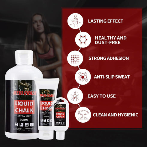 MEDI CHALK Liquid Chalk, Sports Chalk, Hand Grip Chalk,Weightlifting Chalk,Gym Chalk,Work Out Chalk for Cross Training