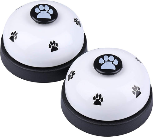 I-MART 2 Pcs Pet Training Bells, Tell Bell, Doggy Door Bell for Dog and Cat, White