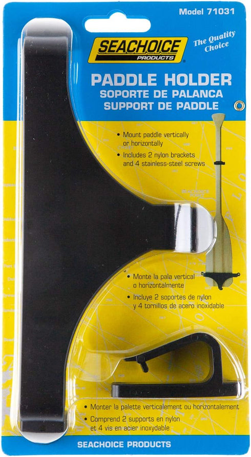 Seachoice Paddle Holder with Hardware Included, Supports Paddles and Oars Horizontally and Vertically