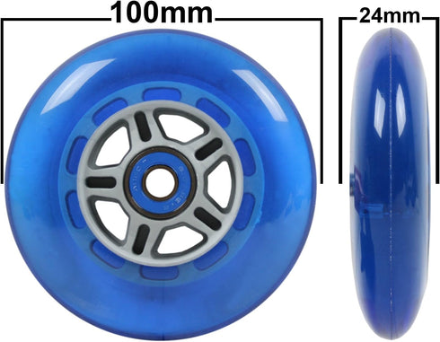 TGM Skateboards 7 Replacement Razor Scooter Wheels, ABEC Bearings, Handle Bar Grips