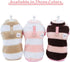 Dog Winter Warm Clothing Striped Vest with Cute Little Bear Pattern Plush Sweater (Black Pink, Medium)