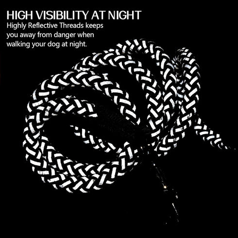 Dog Training Leash for Small to Medium Dogs, Rope Leash, Chew Proof and Reflective Dog Lead
