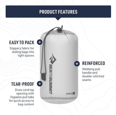 Ultra-SIL Stuff Sack by Sea to Summit, Ultralight Outdoor Travel Storage