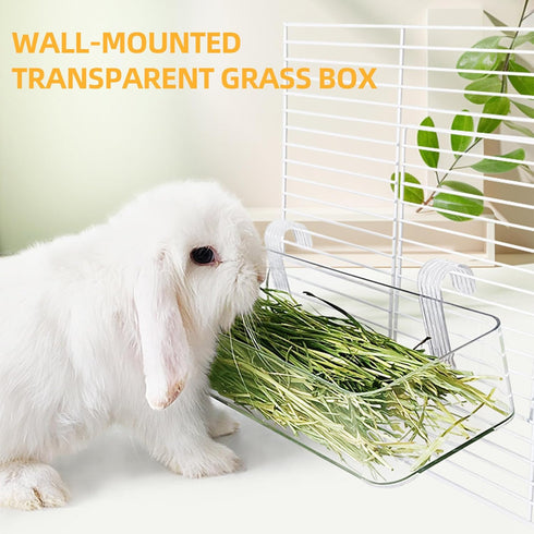 Dmnnlp 20Pcs (15.4x11.2x4.8 inch) Stainless Steel Gird Rabbit Litter Box, Bunny Litter Pan with Hay Feeder & Disposable