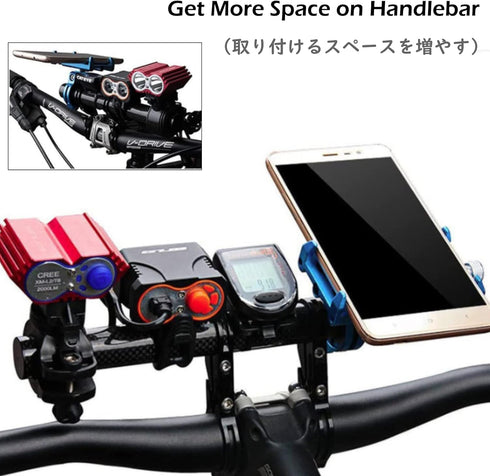 TRIWONDER Bike Handlebar Extender - Aluminum Alloy Single Bicycle Handlebar Extension for E-Bike Lamp