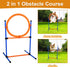 Dog Agility Equipment | 2 in 1 Obstacle Course Training Starter Kit | Adjustable Jump Ring/Hurdle Bar with Carry Bag