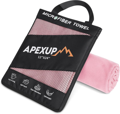 APEXUP Microfiber Travel Towel, Ultra Absorbent Quick Dry Towels, Lightweight Gym Sports