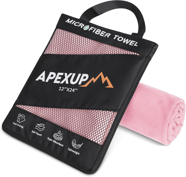APEXUP Microfiber Travel Towel, Ultra Absorbent Quick Dry Towels, Lightweight Gym Sports
