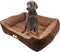 Long Rich Reversible Rectangle Pet Bed with Dog Paw Printing, Medium, New Coffee by Happycare Textiles