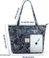 WLLWOO Yoga Bags for Women with Carrier, Canvas Tote for Pilates, Travel, Office, Beach Workout