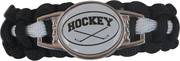 Infinity Collection Hockey Paracord Bracelet - Unisex Hockey Jewelry Gift for Hockey Players