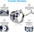 Small Puppy Harness with Bowtie, Adjustable Mesh Tuxedo Vest for Small Dog Kitten, Perfect for Party Wedding Holiday