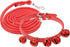 Balacoo Pet Collar and Leash Combo with Jingle Bell Dog Collar and Pulling Leash Rope Strap for Outdoor Use