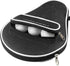 Table Tennis Bat Bag - Ping Pong Paddle Pouch with Ball Storage Pocket, Waterproof Inner Liner Protection
