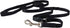 Adjustable Dog Leash 1/2" Wide Nylon 3ft-5ft Length with Leather Enforced Snap, Small Black