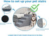Best Pet Supplies Dog Stairs for Small Dogs & Cats, Portable Foam Pet Steps, Non-Slip Indoor Ramp, 3-Step, Paw Print on
