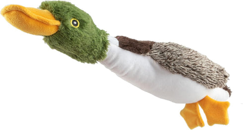 Best Pet Supplies Interactive Mallard Mates Dog Toy, Crinkle and Squeaky Plush for Small and Medium Breed Dogs (Brown)