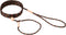 Alvalley Nylon Dog Training Leash with Stopper - Adjustable Nylon Rope Comes with Braided Leather at Ends - Tagua Bead Stopper Slip Lead - Suitable for Walking, and Training