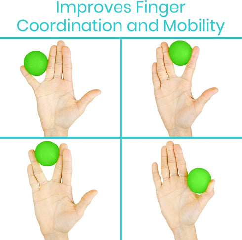 Vive Squeeze Balls for Hand Therapy, Exercise, Arthritis (w/Rehab Video App) - Grip Strengthener Occupational Equipment
