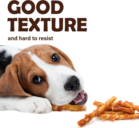 Afreschi Turkey Tendon for Dogs: All Natural Human Grade Dog Treat, Hypoallergenic, Wrapped Rice Stick