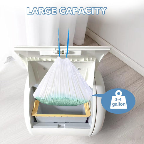 Joddguu 100 Count MW-SC01/MW-SC02/MW-LR01, -18" 12.6" Self-Cleaning Cat Litter Box Liners Compatible With Drawstring