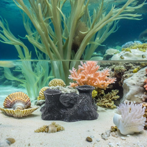 GALPADA Aquarium Shrimp Hideout Cave Tunnel Shelter for Fish Tank, Underwater Fish and Shrimp Hiding House, Small