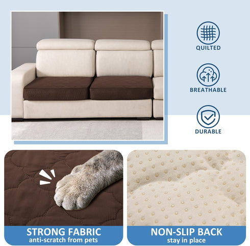 CHHKON Dog Bed Covers Replacement, Washable Waterproof Cover for Dog Bed Only (Brown, 36x27x6 inch)