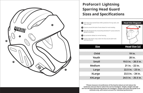 ProForce Lightning Sparring Headgear - X-Large, White