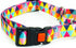 Weimostar Martingale Dog Collar with Quick Release Buckle Adjustable Trianing Soft Nylon Puppy Collars for Medium Dogs Girl Boy Pets Daisy Black White M