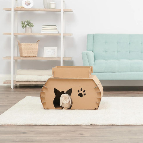 Carlson Cat Camper with Scratching Pad, Includes One Cat Door, Three Paw Windows, and One Scratching Pad