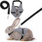 Rabbit Vest Harness and Leash Set, Adjustable Formal Suit Style for Bunny, Kitten, Small Animal Walking (L)