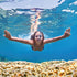 Swim Snorkel Front Mounted with Silicone Mouthpiece for Adult Swimmers Snorkeling and Diving