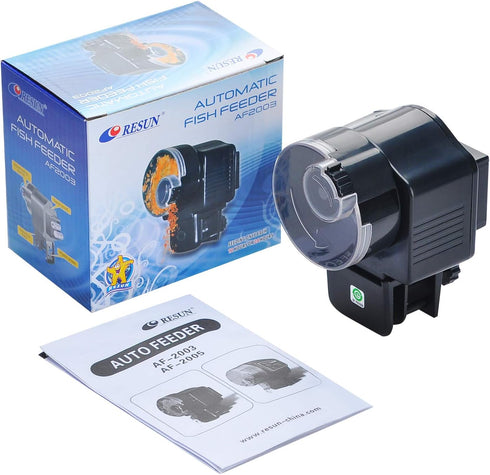 Lychee Aquarium Fish Feeder, Automatic Fish Food Dispenser with Timer for Holiday Vacation (AF-2003)