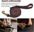 Leather Dog Leash 4ft x 3/4 inch, Heavy Duty Braided Genuine Leather Leash, Soft Comfortable for Large Medium Small Dogs