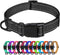 TagME Dog Collars - Adjustable Reflective Nylon Pet Collar with Quick Release Buckle for Medium Dogs, Black, 1.0" Width