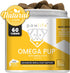 Dog Fish Oil Supplements, 60 Omega 3 Vitamins for Itching Relief, Natural Skin and Coat Supplement
